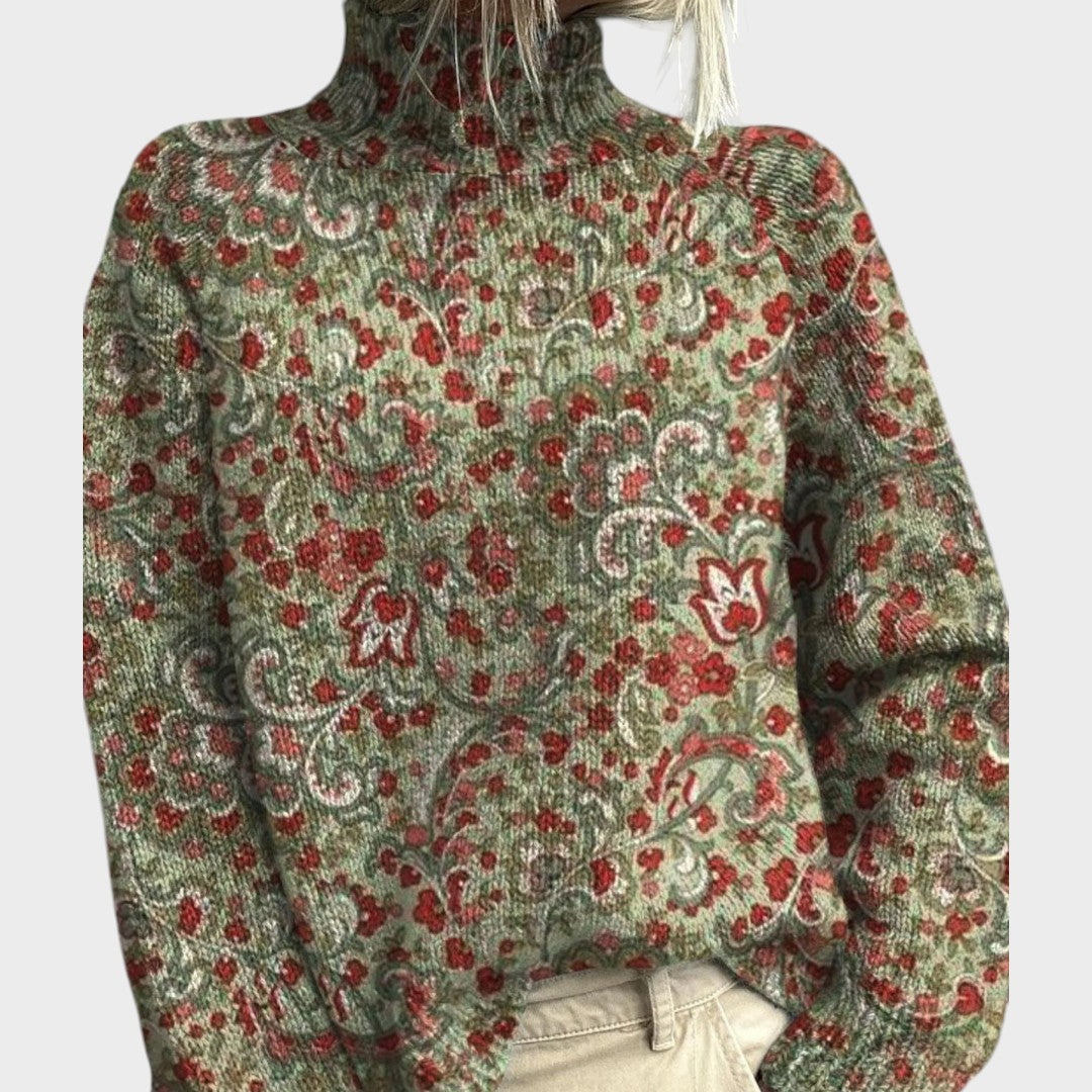 Colleen | Art Knit Turtleneck Sweater