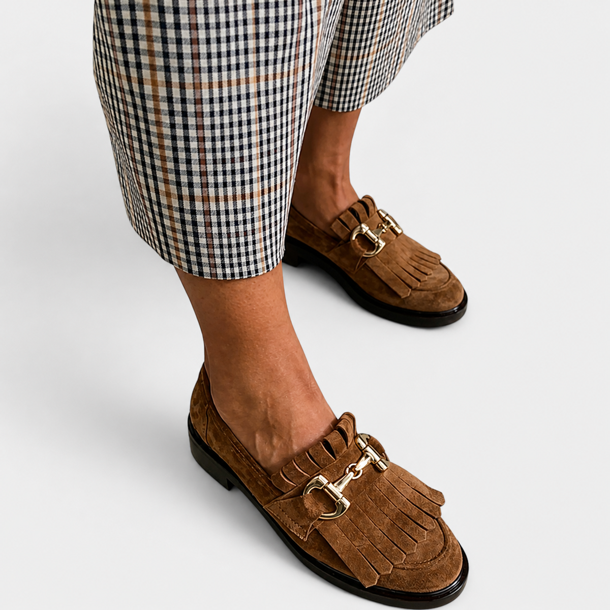 Fleur™ | Brown Round Moccasins