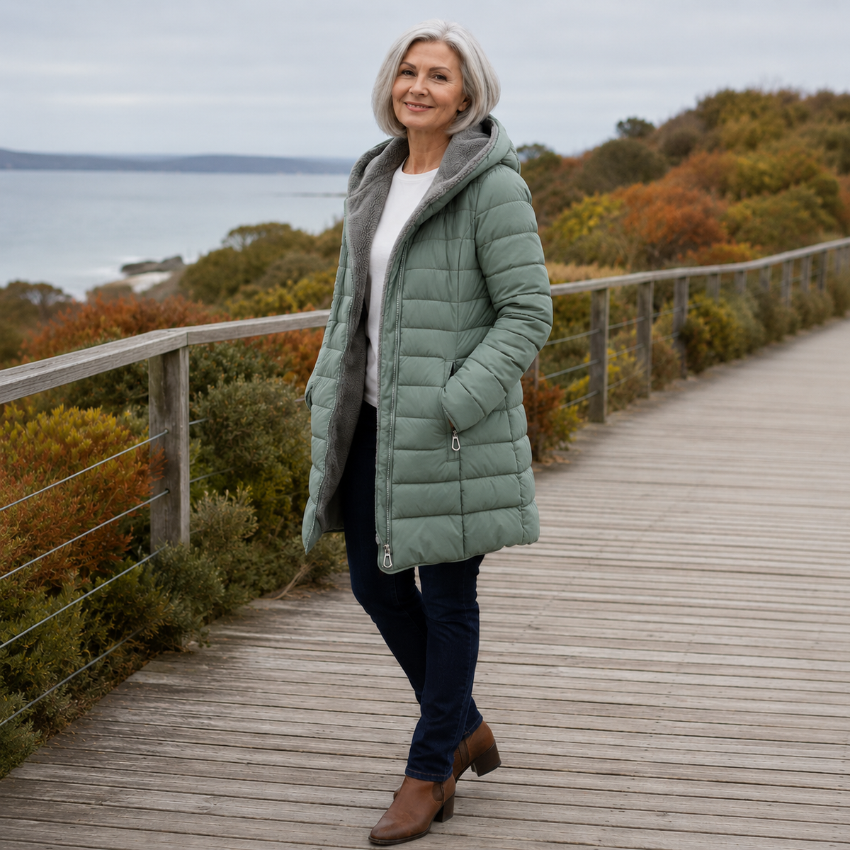 Erin | Hooded Quilted Winter Coat