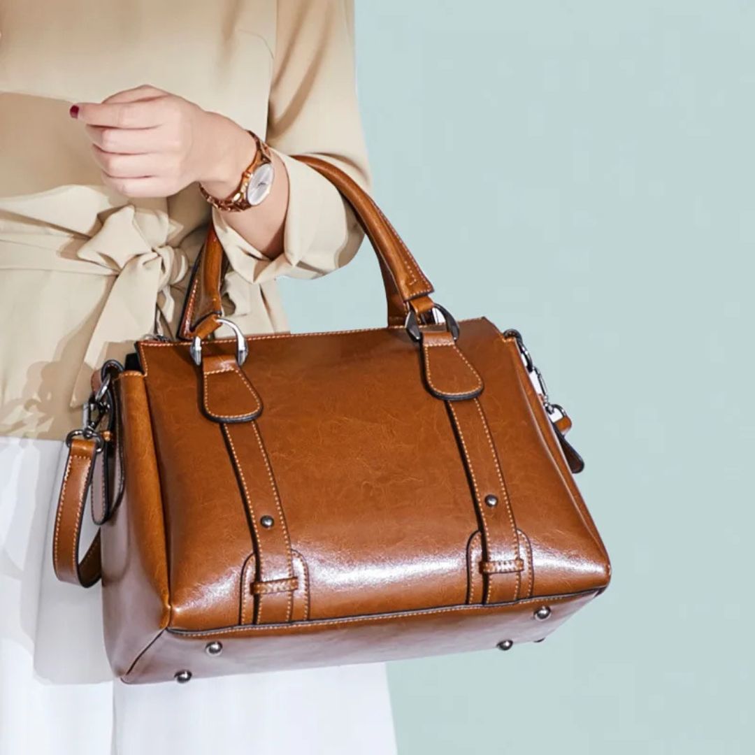 Camille™ | Polished Leather Shoulder Bag