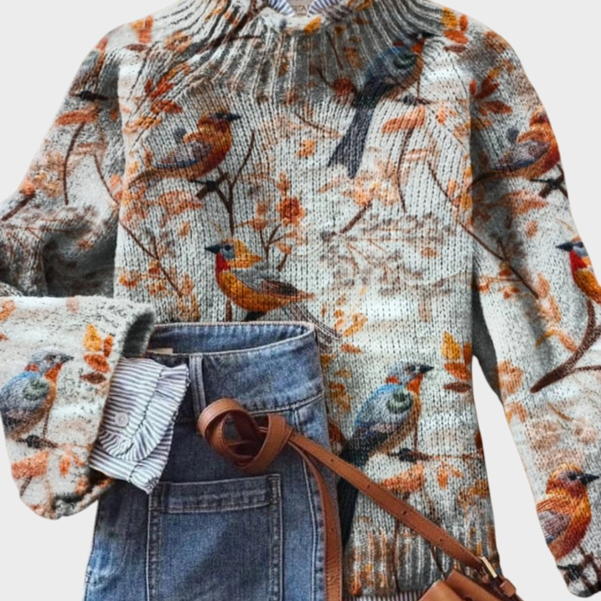 Yvonne | Art Knit Turtleneck Sweater