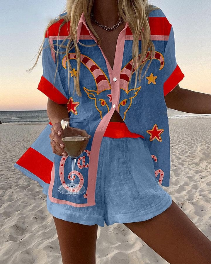 Carol | Celestial Ram Two-Piece Summer Set