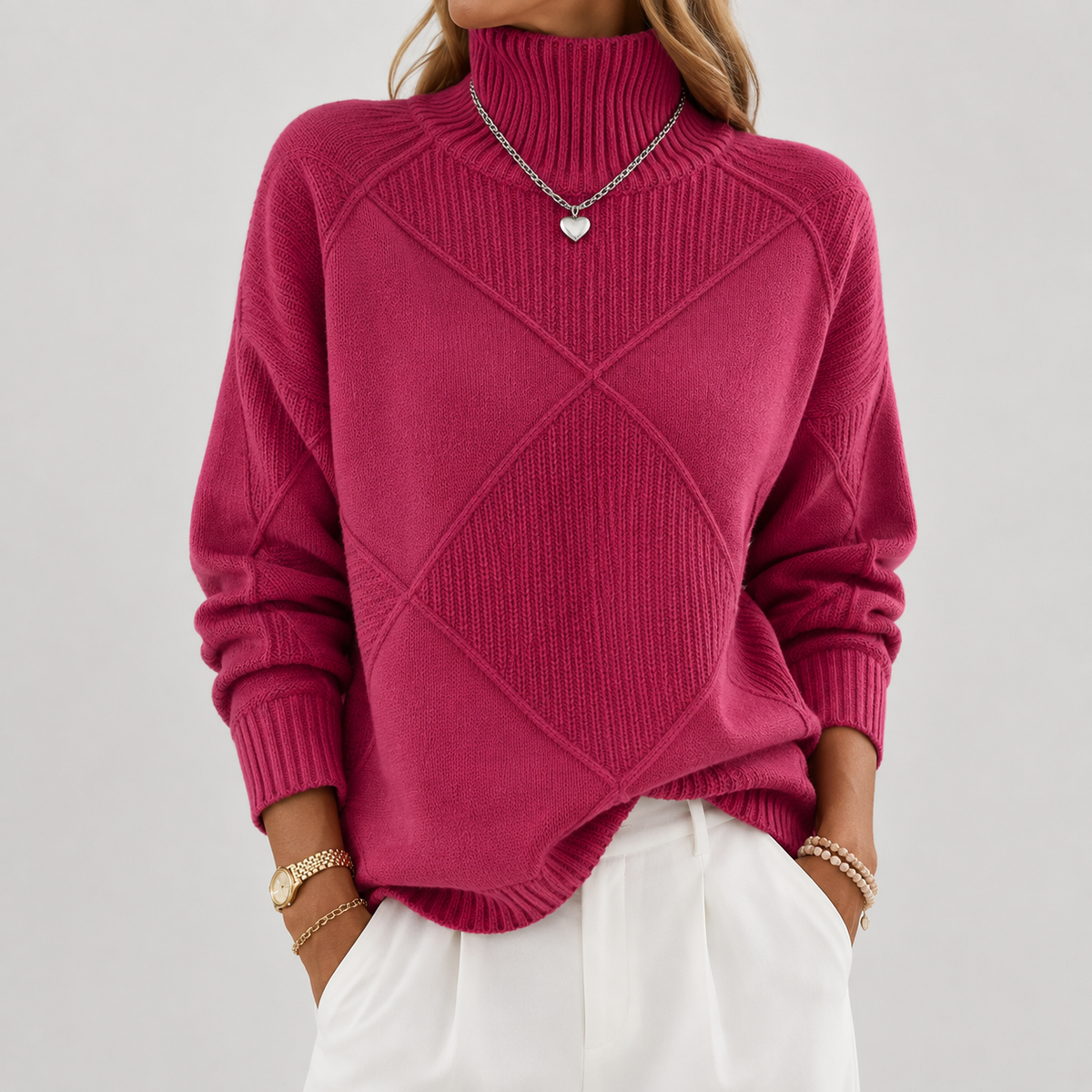 Lauren | Luxurious Cashmere Mock-Neck Sweater