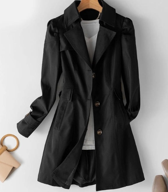 Whitney | Tailored Button-Front Trench Coat