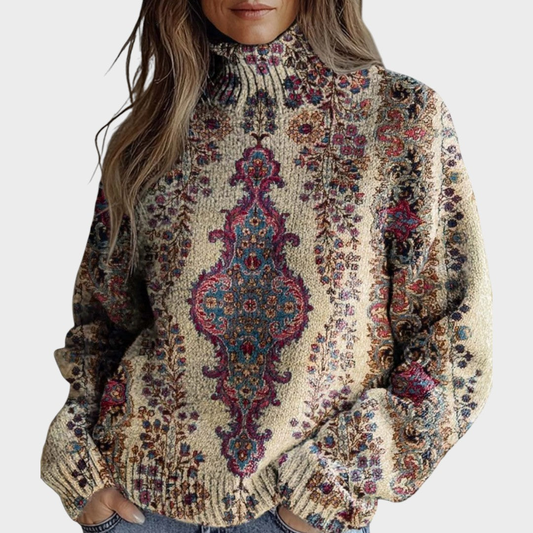 Kay | Art Knit Turtleneck Sweater