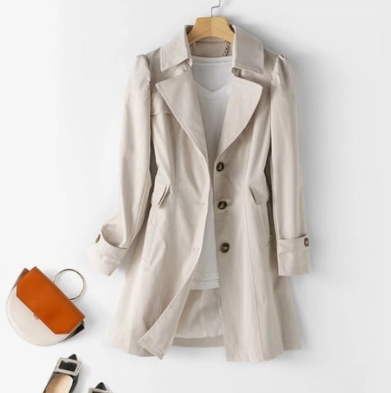 Whitney | Tailored Button-Front Trench Coat