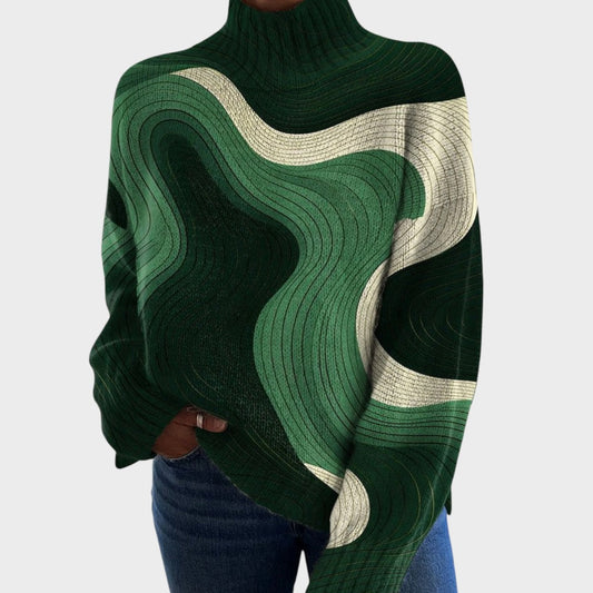 Harriet | Art Knit Turtleneck Sweater