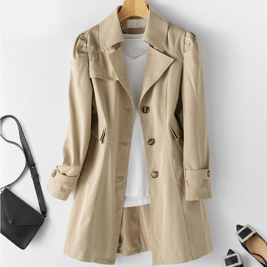 Whitney | Tailored Button-Front Trench Coat