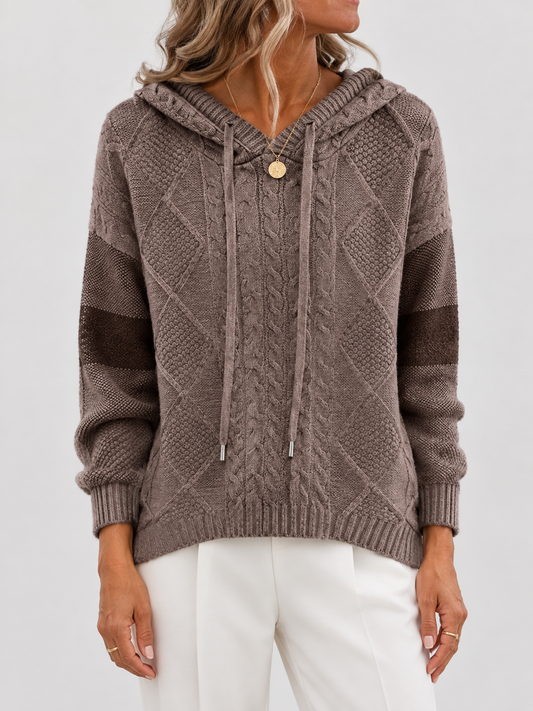 Emily | Cable-Knit Hooded Sweater
