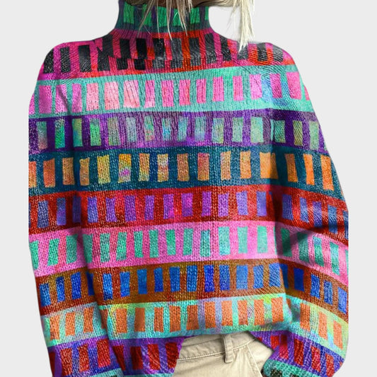 Roseann | Art Knit Turtleneck Sweater