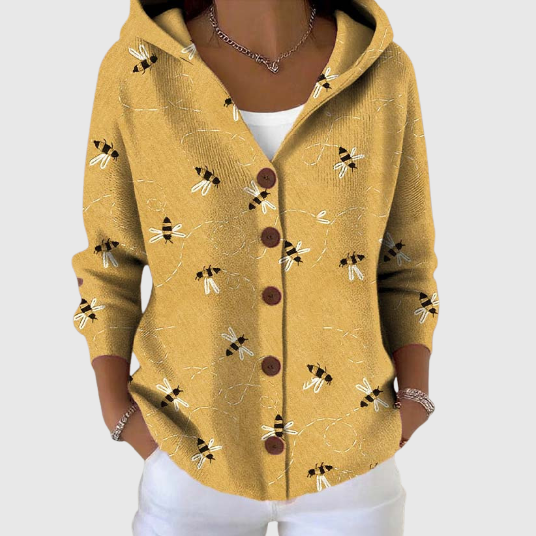 Paisley | Cozy Hooded Knit Cardigan