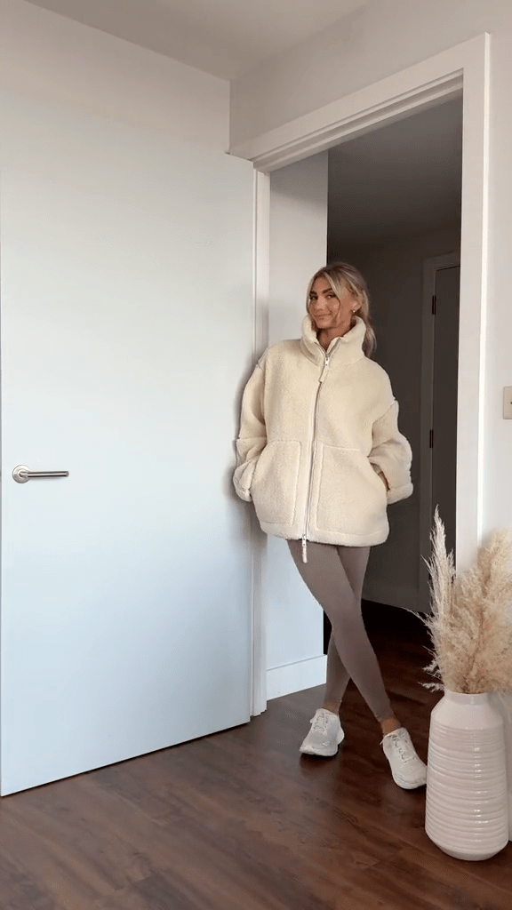 Amanda | Oversized Teddy Jacket with Stand Collar