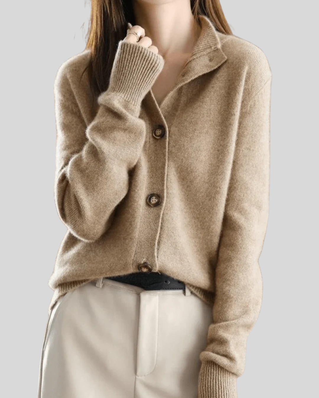Claire | Retro Cashmere Cardigan
