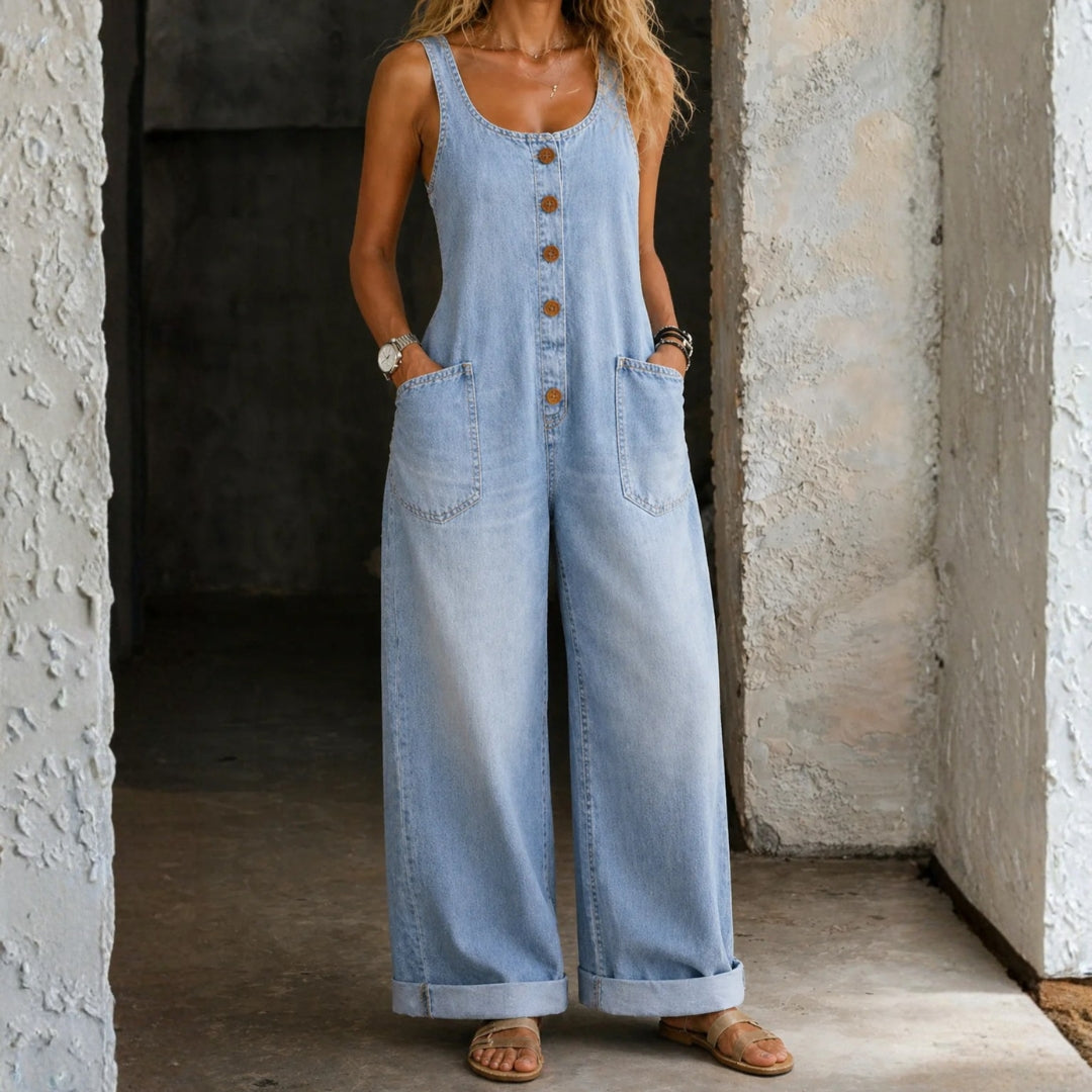 Susan | Vintage-Wash Cotton Jumpsuit