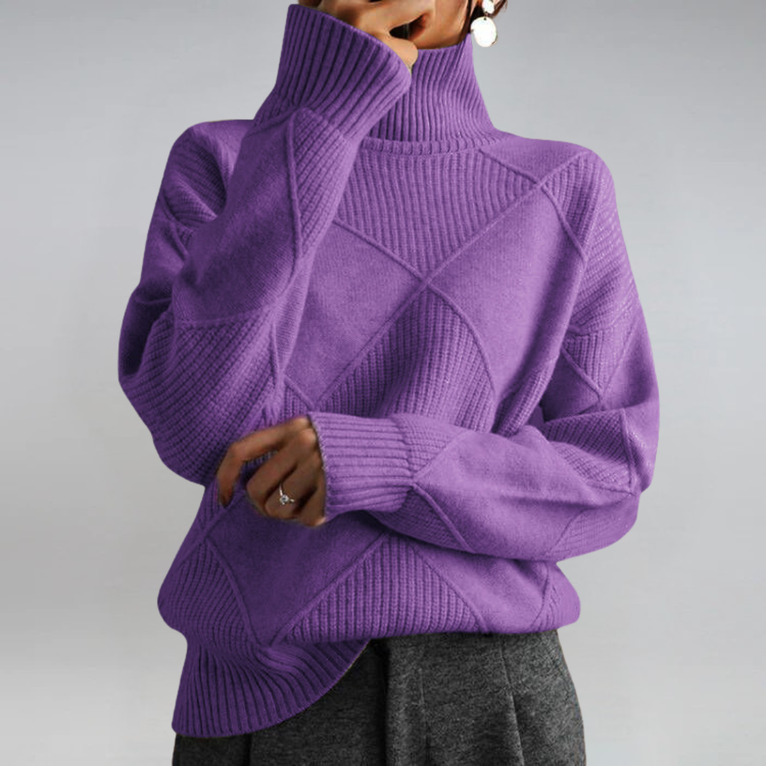 Lauren | Luxurious Cashmere Mock-Neck Sweater