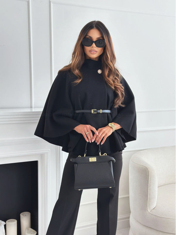Kelsey | Belted Cape Coat