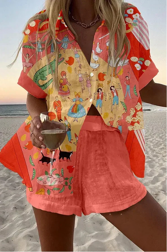 Wendy | Storybook Print Two-Piece Summer Set
