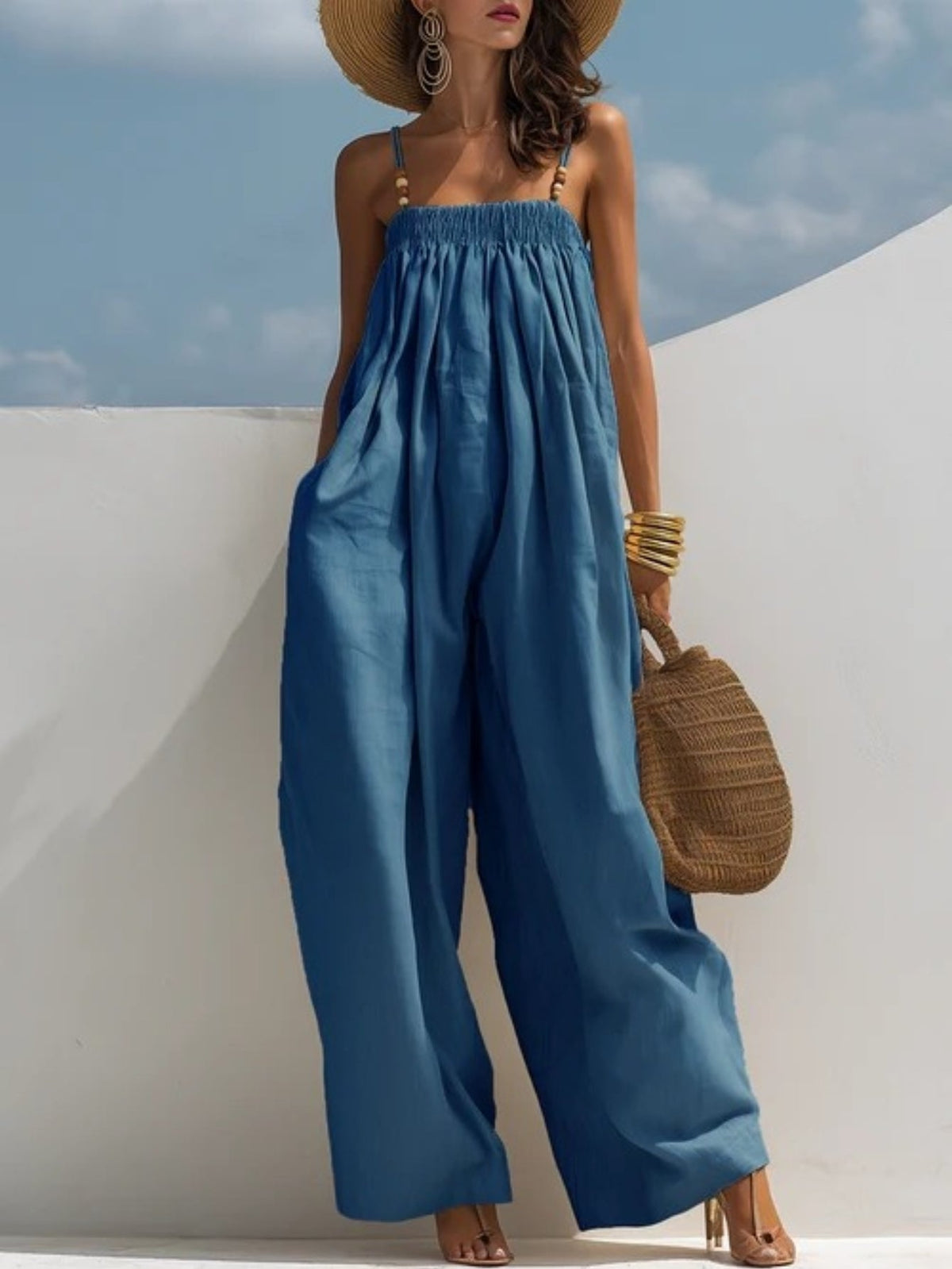 Maggie | Wide-Leg Denim Jumpsuit