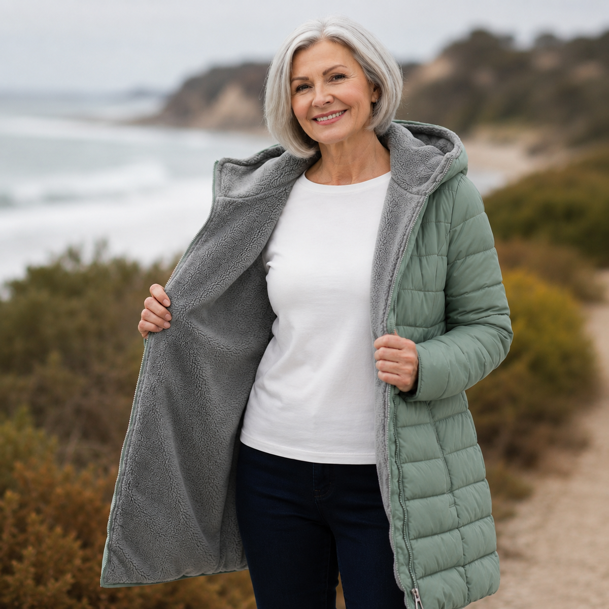 Erin | Hooded Quilted Winter Coat
