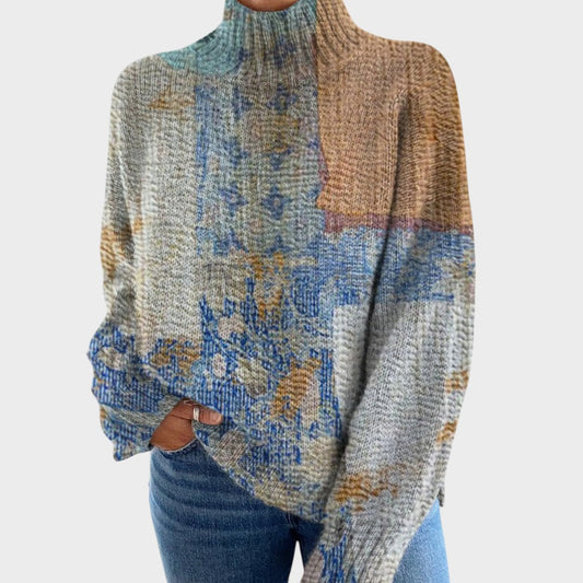Noreen | Art Knit Turtleneck Sweater