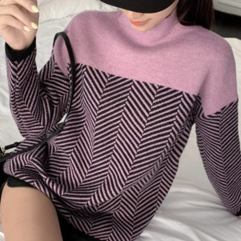 Friederike | Patterned Cable-Knit Sweater