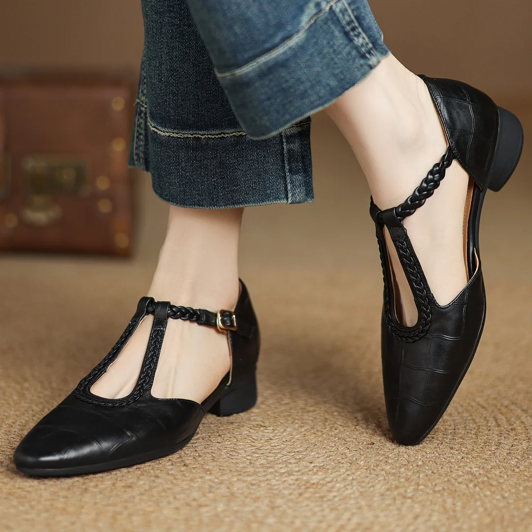Samantha | Leather Mary Janes