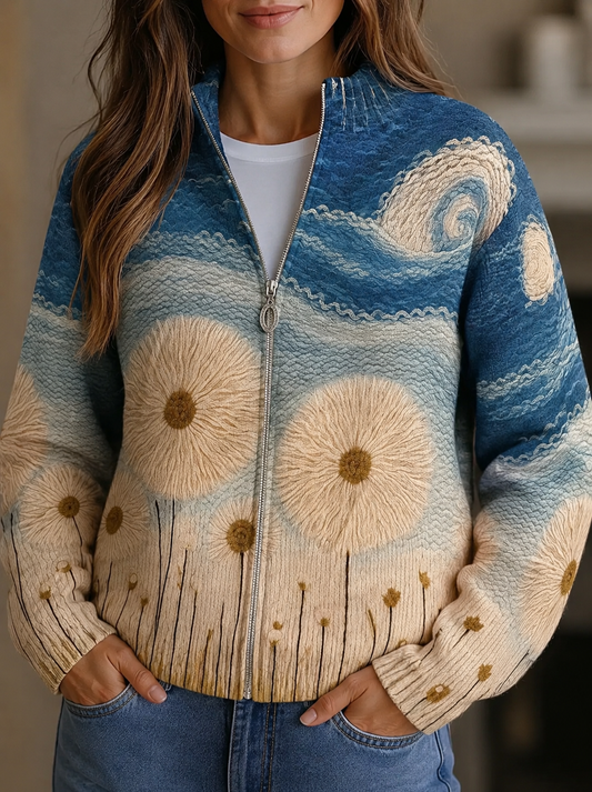 Yolanda | Dandelion Zip Cardigan