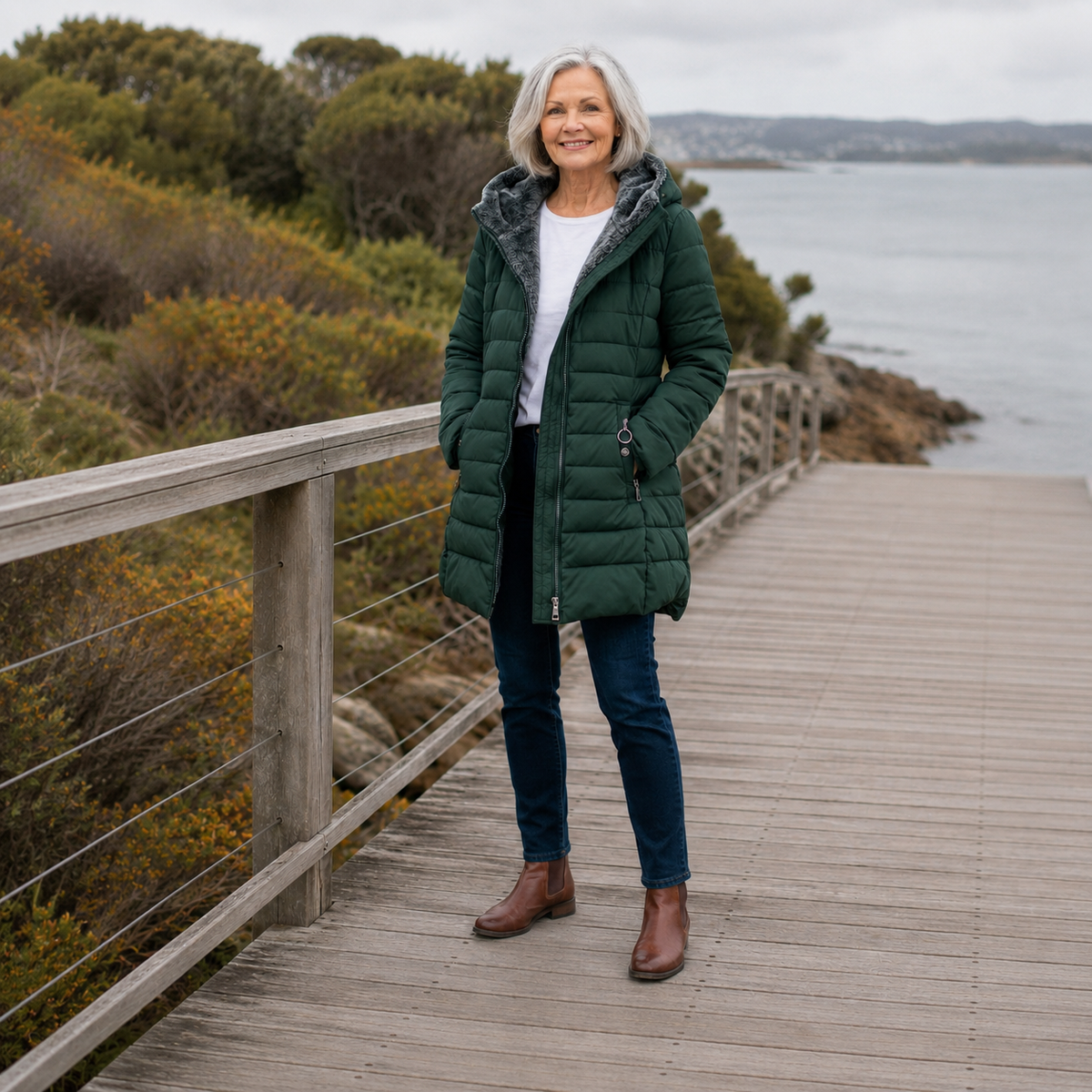 Erin | Hooded Quilted Winter Coat