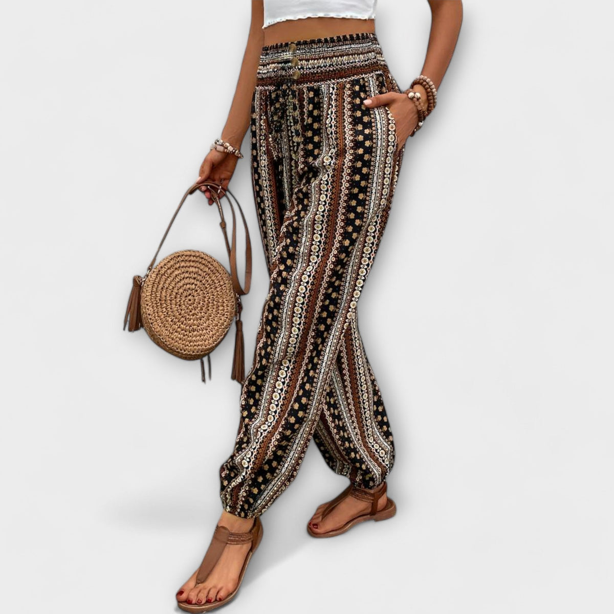Jamie | Ethnic Graphic Pants