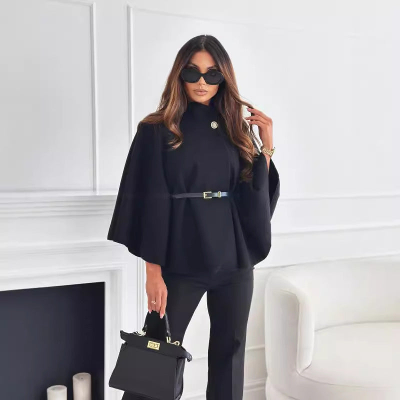 Kelsey | Belted Cape Coat