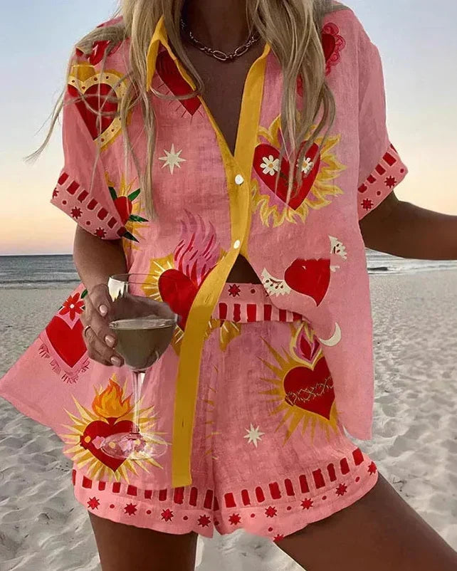 Peggy | Folk Heart Two-Piece Summer Set