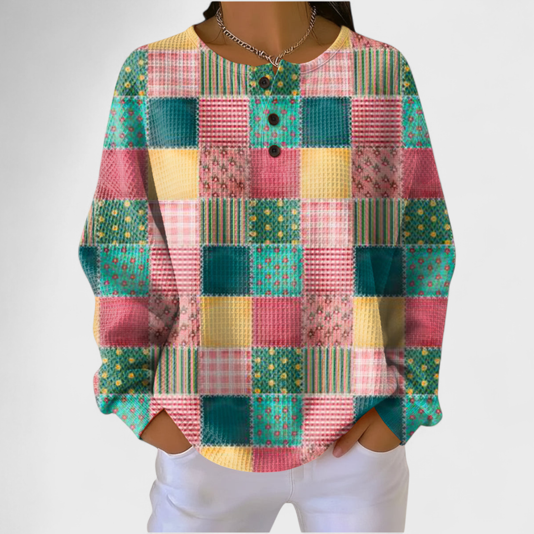 Agnes | Colorful Patchwork Sweater