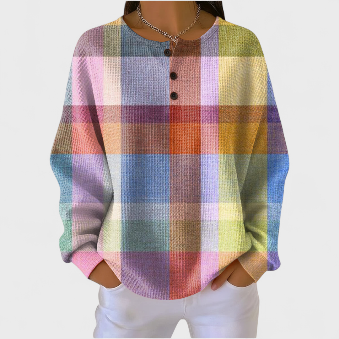 Adèle | Colorful Plaid Sweater