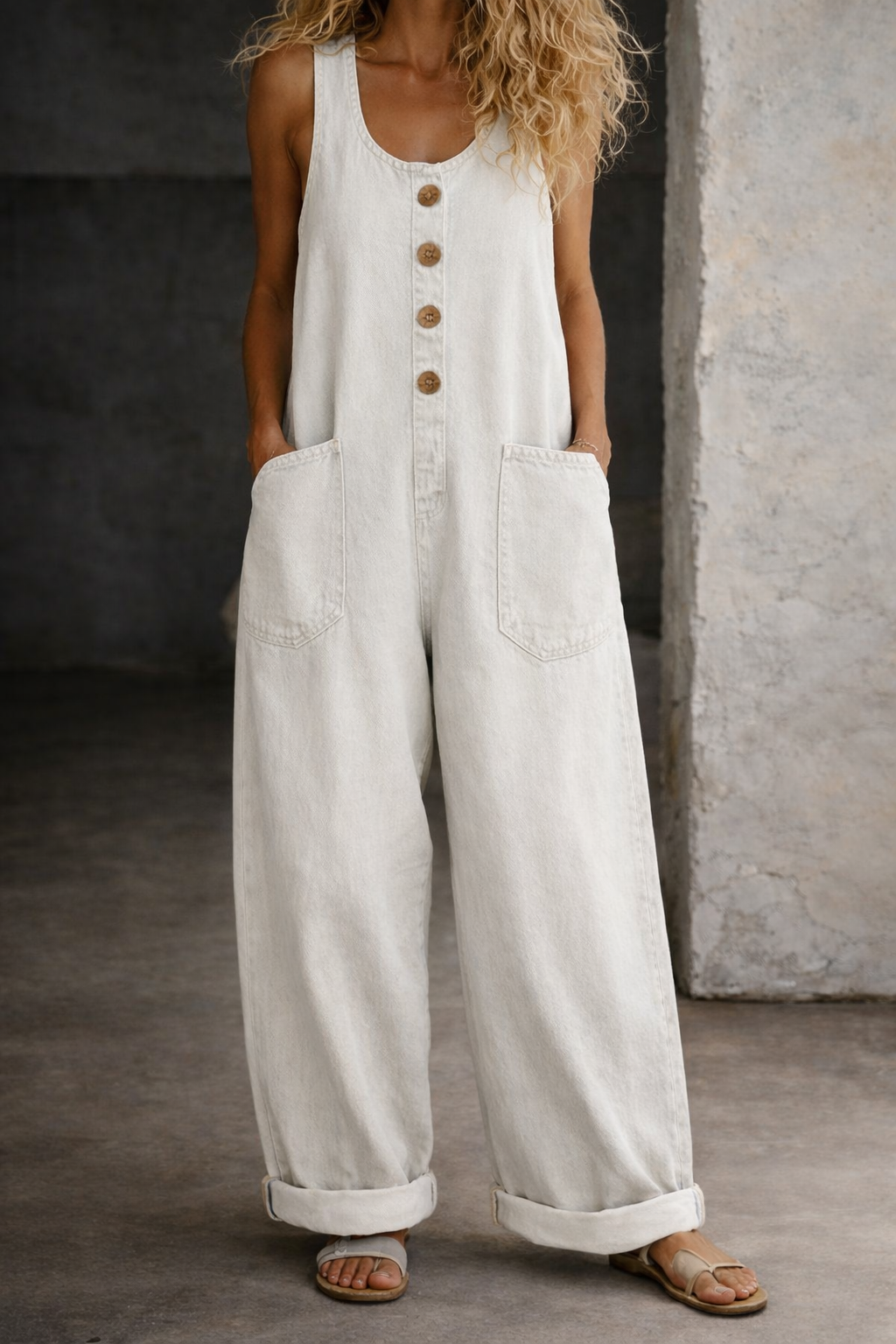Bridget | Vintage-Wash Cotton Overalls