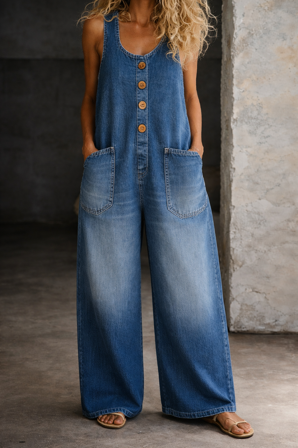 Bridget | Vintage-Wash Cotton Overalls