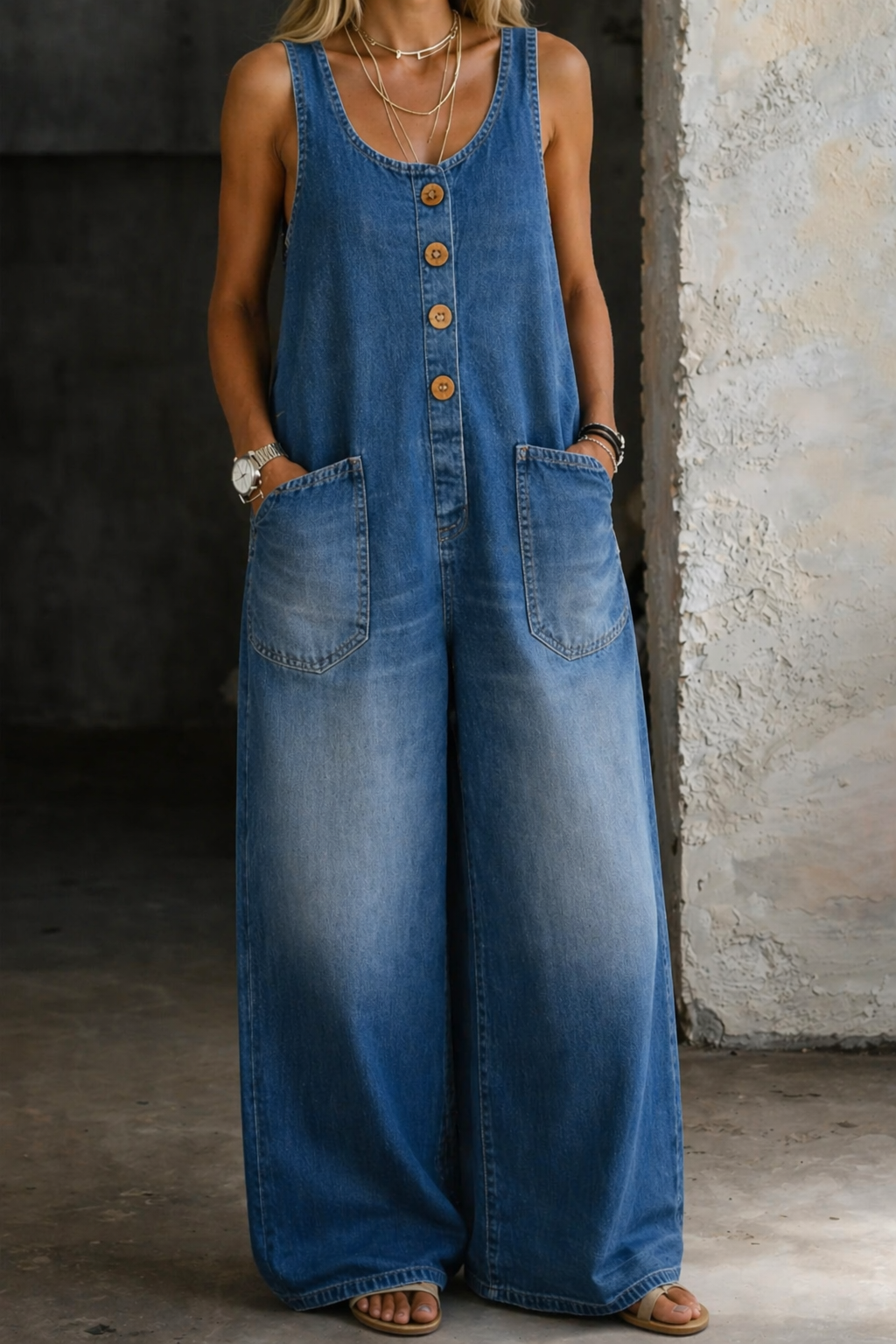 Bridget | Vintage-Wash Cotton Overalls