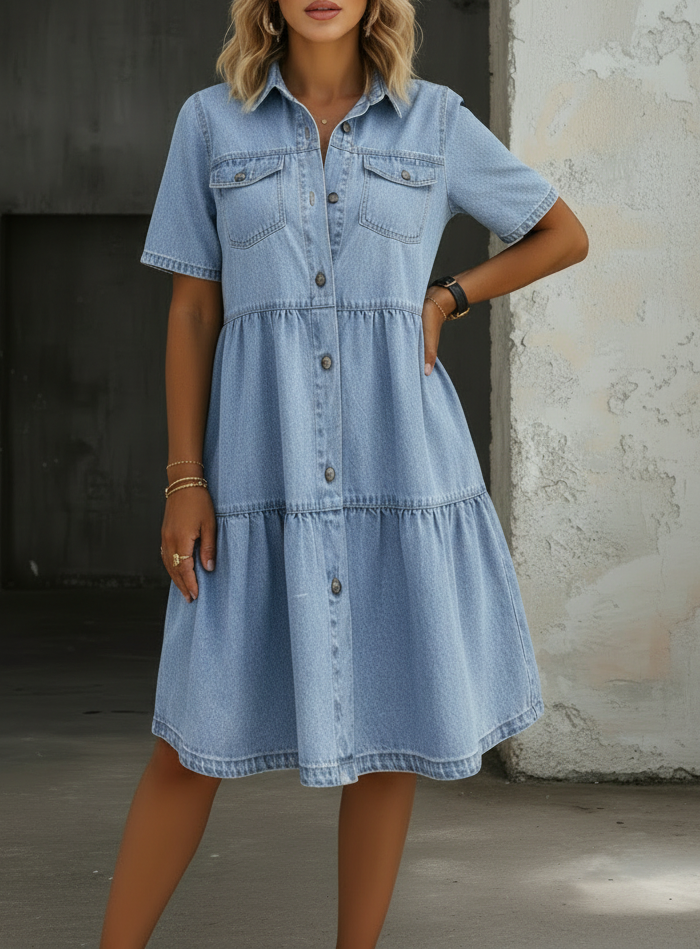 Sabrina | Casual Denim Dress
