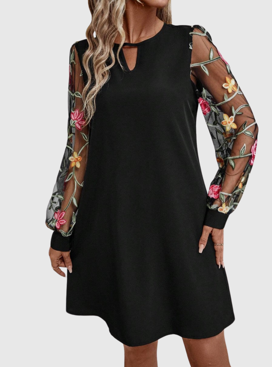 Jaia – Elegant V-Neck Floral Mini Dress