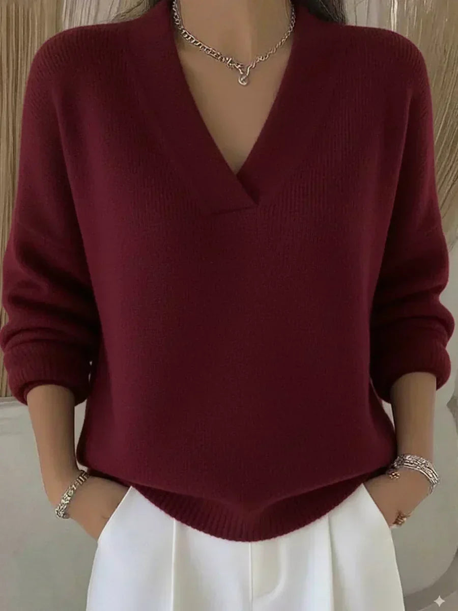 Linda | Relaxed V-Neck Sweater