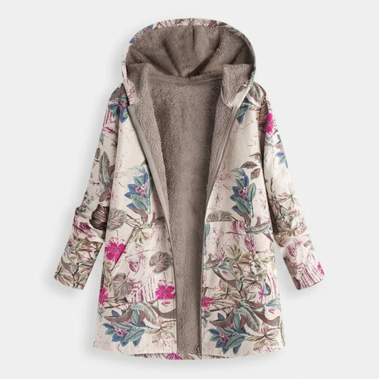 Harper | Pastel Botanical Fleece Jacket