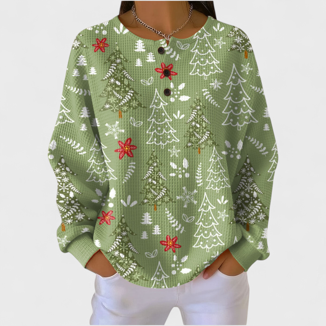 Ingrid | Green Christmas Tree Sweater