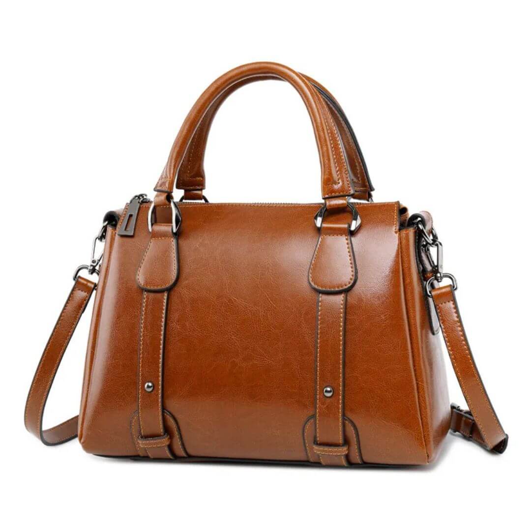 Camille™ | Polished Leather Shoulder Bag
