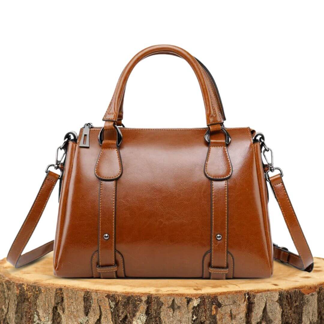 Camille™ | Polished Leather Shoulder Bag