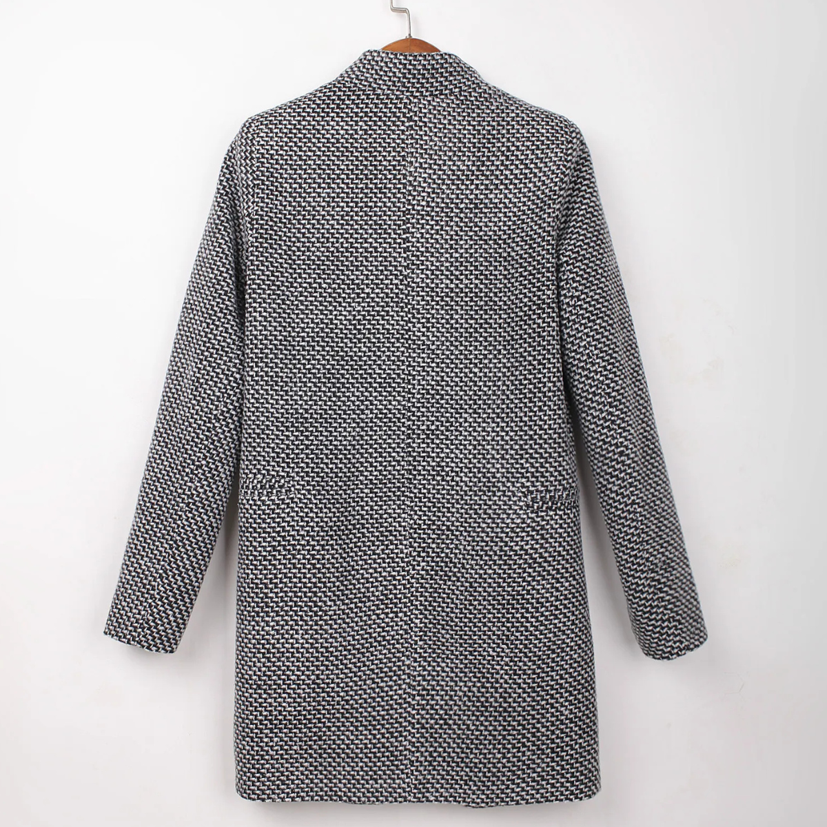Victoria | Black and White Bouclé Coat