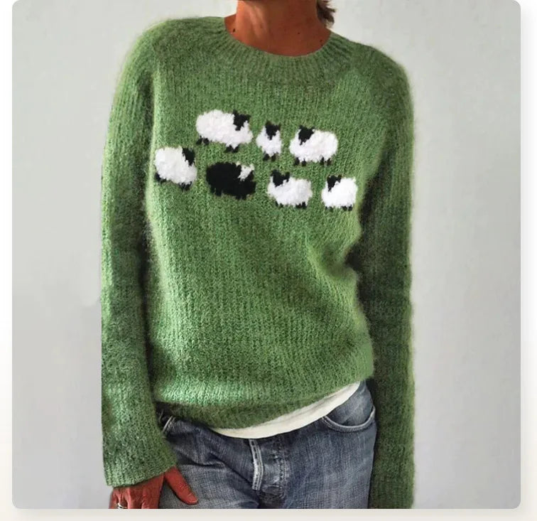 Sieglinde | Nordic-Pattern Cable-Knit Sweater