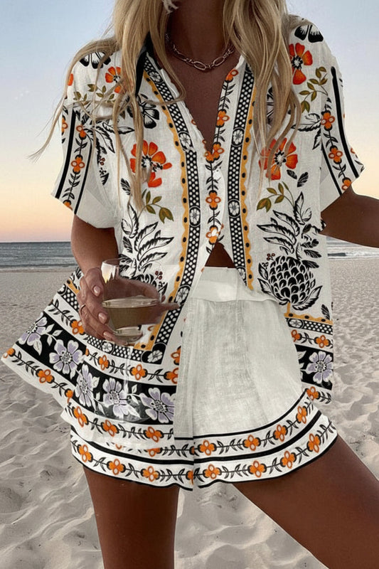 Gloria | Folk Art Print Two-Piece Summer Set
