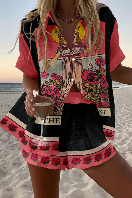 Vivian | Tarot Print Two-Piece Summer Set