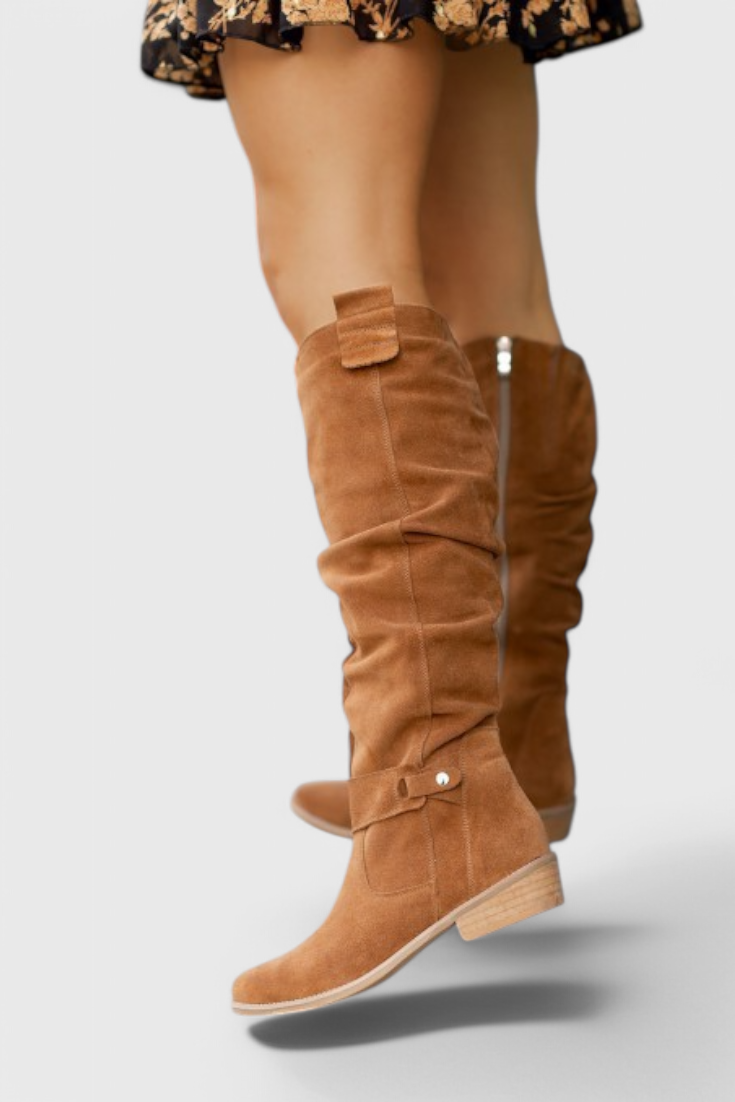 Celine Retro High Boots with Elegant Vintage Silhouette