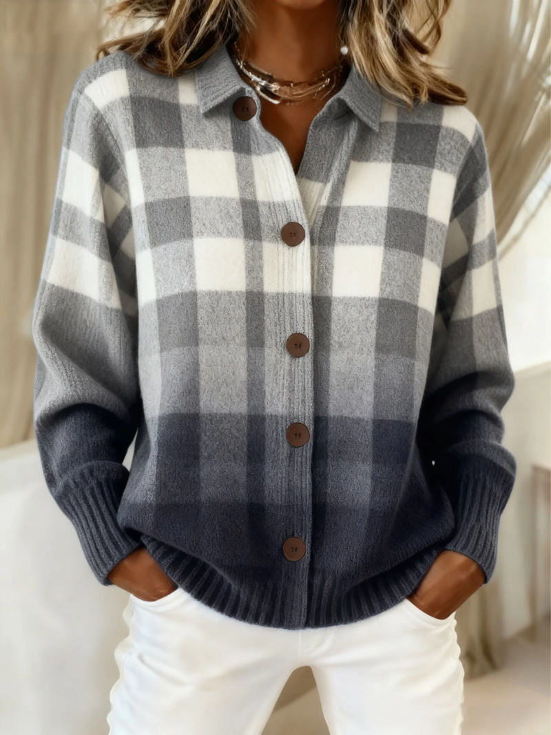 Agnes | Checked Cardigan