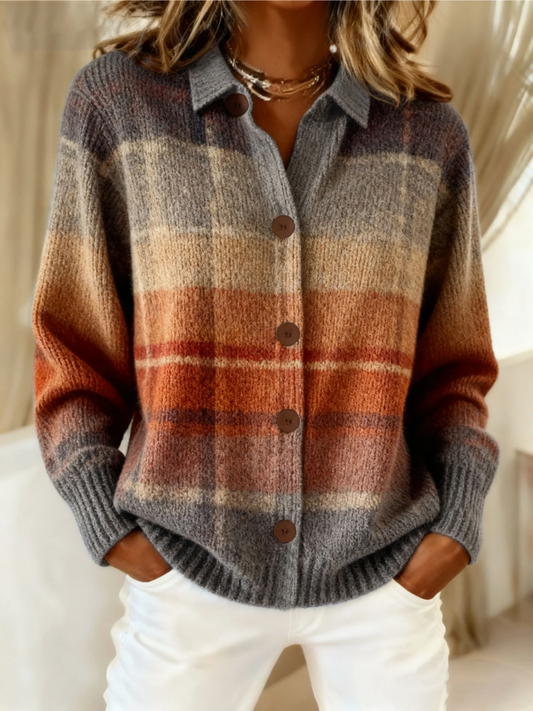 Edith | Autumn Plaid Cardigan